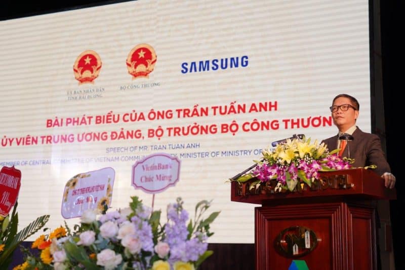 Ông Trần Tuấn Anh, Bộ trưởng Bộ Công thương phát biểu tại sự kiện