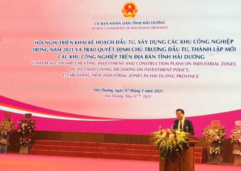 Ông Phạm Văn Tuấn - Quyền Phó Tổng Giám đốc Tập đoàn An Phát Holdings, Tổng Giám đốc CTCP KCN Kỹ thuật cao An Phát 1 phát biểu tại sự kiện