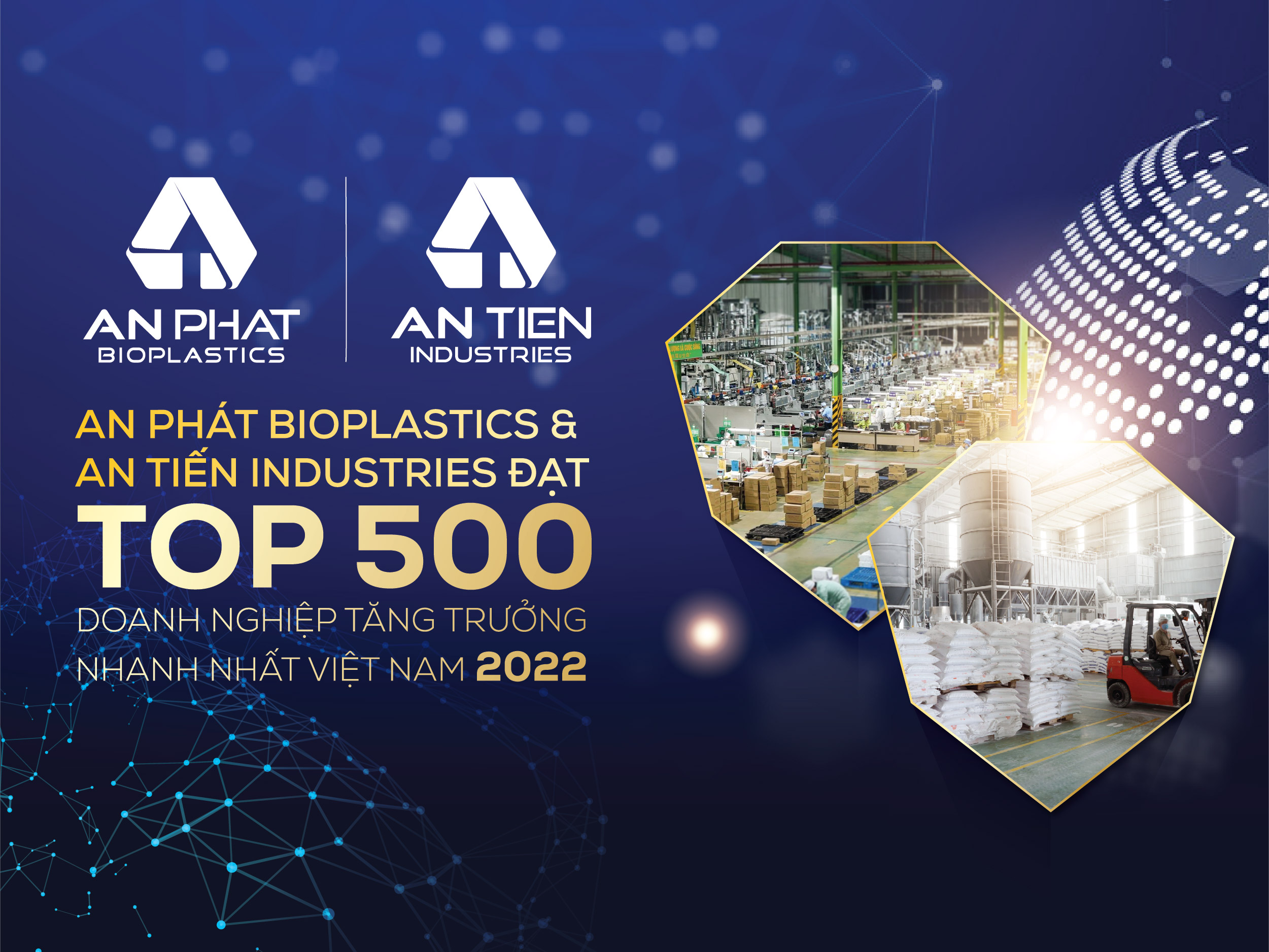 An Phát Bioplastics & An Tiến Industries đạt Top Doanh nghiệp tăng trưởng nhanh nhất Việt Nam FAST500