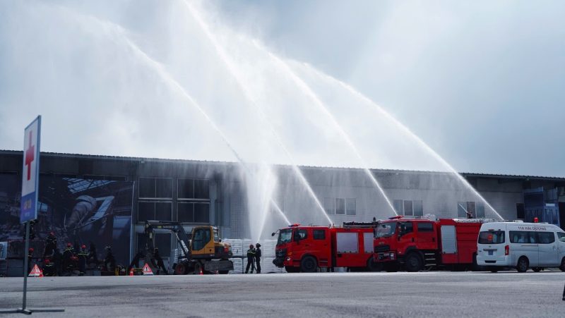 An Phat Bioplastics coordinated and completed the provincial-level preliminary fire prevention, firefighting, and rescue drill